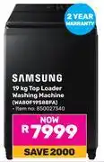 Game Samsung 19Kg Top Loader Washing Machine WA80F19S8BFA offer