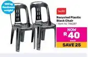 Game Buddi Recycled Plastic Black Chair-Each offer
