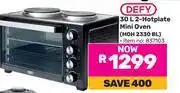 Game Defy 30L 2 Hotplate Mini Oven MOH 2330 BL offer