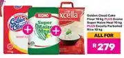 Game Golden Cloud Cake Flour 10Kg+Econo Super Maize Meal 10Kg+Excella Parboiled Rice 10Kg-All For offer