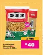 Game Pasta Grande Macaroni Or Spaghetti-For 3 x 500g offer