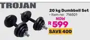 Game Trojan 20Kg Dumbbell Set offer