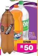Game Fanta Or Sprite Or Stoney Schweppes Assorted-For 3 x 2Ltr offer
