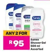 Game Sanex Shower Gel Assorted-For Any 2 x 500ml offer