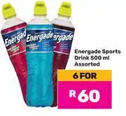 Game Energade Sports Drink Assorted-For 6 x 500ml offer