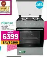 Game Hisense Free Standing Gas Cooker HC63112AXZA offer