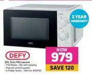 Game Defy 20L Solo Microwave offer