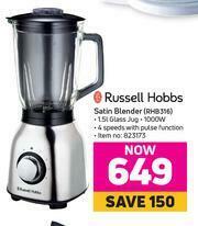 Game Russell Hobbs Satin Blender RHB316 offer