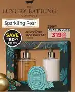 Dis-Chem The Luxury Bathing Sparkling Pear Duo Hand Care Set 2 Piece-Per Set offer