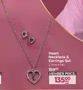Dis-Chem Heart Necklace & Earrings Set 2 Piece Set-Per Set offer