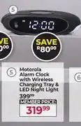 Dis-Chem Motorola Alarm Clock With Wireless Charging Tray & LED Night Light offer