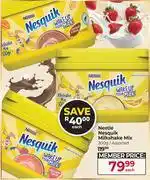 Dis-Chem Nestle Nesquik Milkshake Mix 300gm/Assorted-Each offer