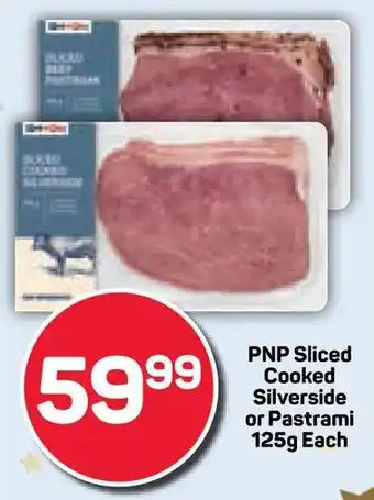 Pick n Pay PNP Sliced Cooked Silverside or Pastrami offer