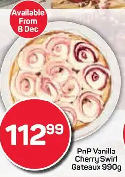 Pick n Pay PnP Vanilla Cherry Swirl Gateaux offer