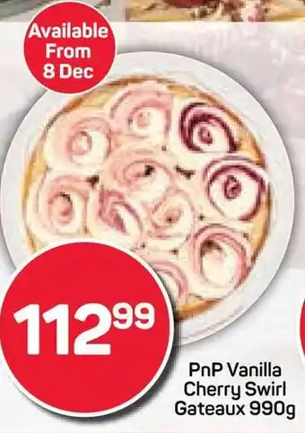 Pick n Pay PnP Vanilla Cherry Swirl Gateaux offer
