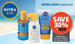 Checkers Nivea Sun Product Range All Variants offer