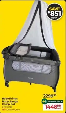 Baby City BabyThings Ruby Range Camp Cot offer