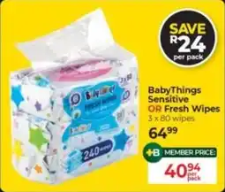 Baby City BabyThings Sensitive OR Fresh Wipes offer