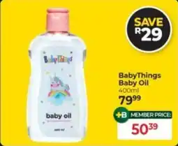 Baby City BabyThings Baby Oil offer