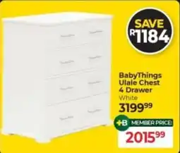 Baby City BabyThings Ulale Chest 4 Drawer offer