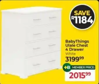 Baby City BabyThings Ulale Chest 4 Drawer offer