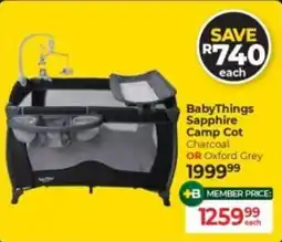 Baby City BabyThings Sapphire Camp Cot offer