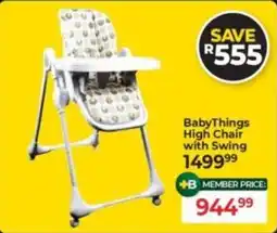 Baby City BabyThings High Chair with Swing offer