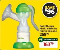 Baby City BabyThings Manual Breast Pump Silicone offer