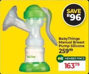 Baby City BabyThings Manual Breast Pump Silicone offer