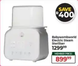 Baby City Babywombworld Electric Steam Steriliser offer