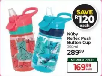 Baby City Nuby Reflex Push Button Cup offer