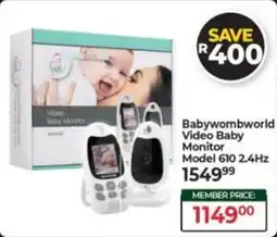 Baby City Babywombworld Video Baby Monitor Model 610 2.4Hz offer