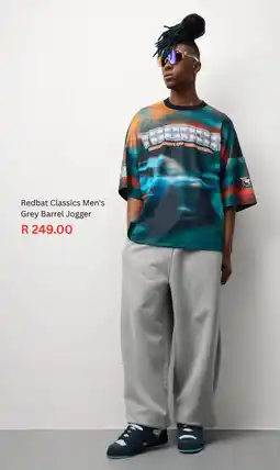 Sportscene Redbat Classics Men's Grey Barrel Jogger offer