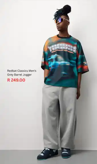 Sportscene Redbat Classics Men's Grey Barrel Jogger offer