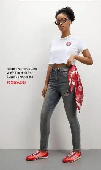 Sportscene Redbat Women's Dark Wash Tint High Rise Super Skinny Jeans offer