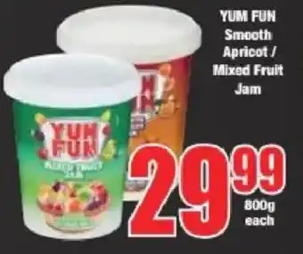 Boxer YUM FUN Smooth Apricot/ Mixed Fruit Jam offer