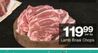 Checkers Lamb Braai Chops per kg offer