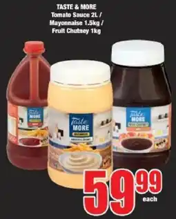 Boxer TASTE & MORE Tomato Sauce/ Mayonnaise/ Fruit Chutney offer