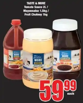 Boxer TASTE & MORE Tomato Sauce/ Mayonnaise/ Fruit Chutney offer
