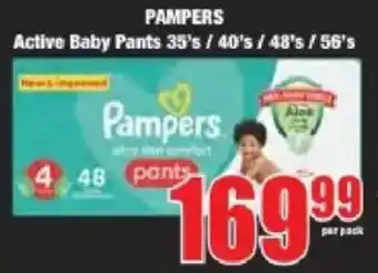 Boxer PAMPERS Active Baby Pants offer