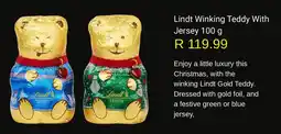 Woolworths Lindt Winking Teddy With Jersey offer
