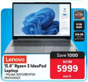 Makro Lenovo 15.6" Ryzen 3 IdeaPad Laptop offer
