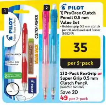 Makro PILOT ProGrex Clutch Pencil 0.5 mm Value Set offer