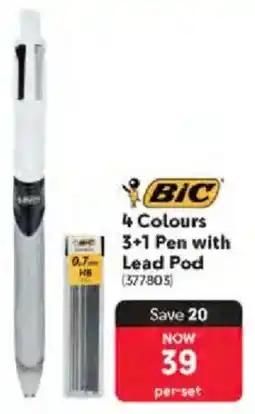 Makro BIC 4 Colours 3+1 Pen with Lead Pod offer