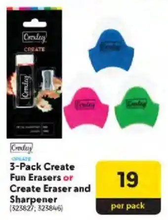 Makro Croxley Create Fun Erasers or Create Eraser and Sharpener offer