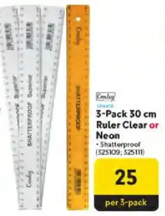 Makro Croxley Ruler Clear or Neon offer