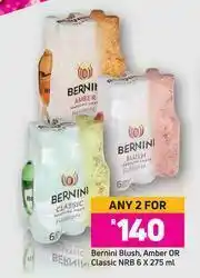 Bernini Blush, Amber Or Classic NRB-For Any 2 x 6 x 275ml