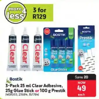 Makro Bostik Clear Adhesive, Glue Stick or Prestik offer