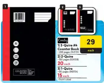 Makro Croxley 3-Quire A4 Counter Book offer
