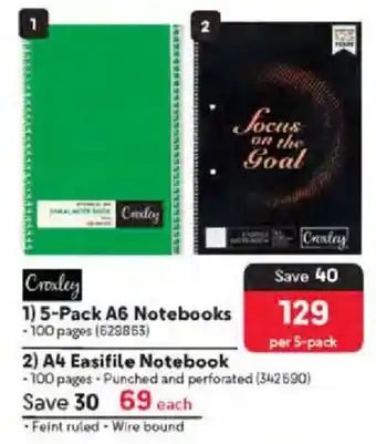 Makro Croxley A6 Notebooks offer